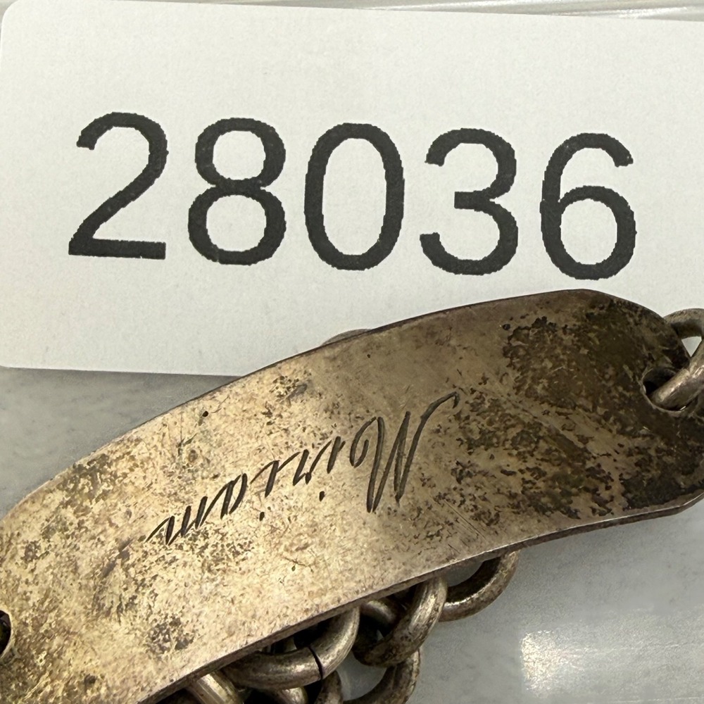 Vintage WWII ID Bracelet Sweetheart Engraved Miriam Love From Jack Roma 1945 - Picture 9 of 9